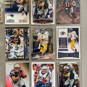Julian Edelman 9 Different Football Cards New England Patriots!!